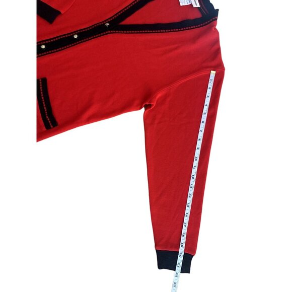 Cathy Daniels Womens Red Cardigan Sweater Button Front With Pockets Small - Picture 9 of 11